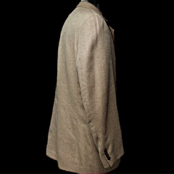 Mens Silk and Wool Blazer | 42 Regular | Classic Three Button Blazer - Picture 5 of 7
